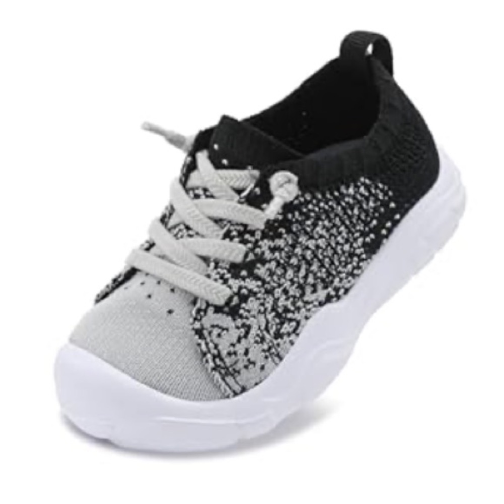 NWT Toddler Shoes with Gray and White Design